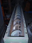 Screw conveyor 2770 mm, Ø 170 mm for sandblastmachine